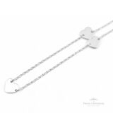 Colar 6 Corações P em Chapa em Prata - Prata Universal