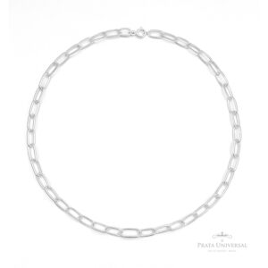 Colar Cadeado 45 em Prata - Prata Universal