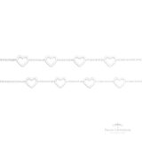 Colar Coração Vazado 60 em Prata - Prata Universal