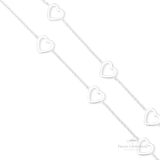 Colar Coração Vazado 70 em Prata - Prata Universal