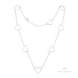 Colar Coração Vazado G em Prata - Prata Universal