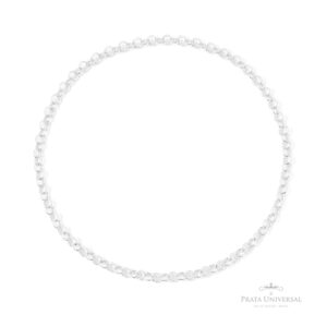 Colar Elos Portugueses 45 em Prata - Prata Universal