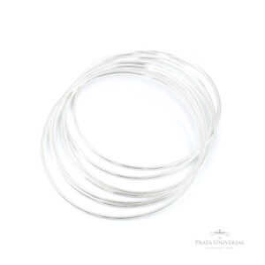 Kit Pulseiras Argolas Escravas em prata - Prata Universal