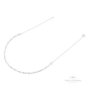 Meio Aro Torcido em Prata - Prata Universal