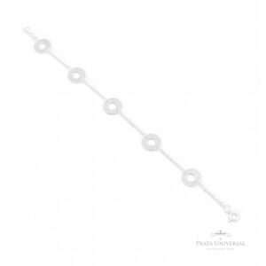 Pulseira Círculo Chapa em Prata - Prata Universal