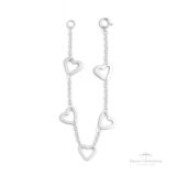 Pulseira Coração Vazado P em Prata - Prata Universal