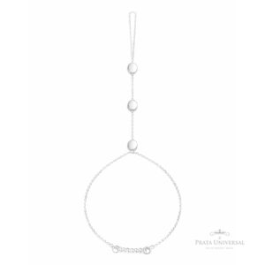 Pulseira de Mão Medalhas em Prata - Prata Universal