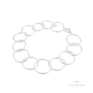 Pulseira Elos Redondos em Prata - Prata Universal